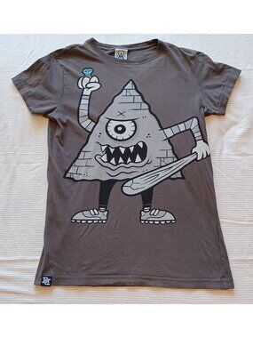 2012 Drop Dead Pyramid Monster Grey T-Shirt Adult Size X-Small Oli Sykes